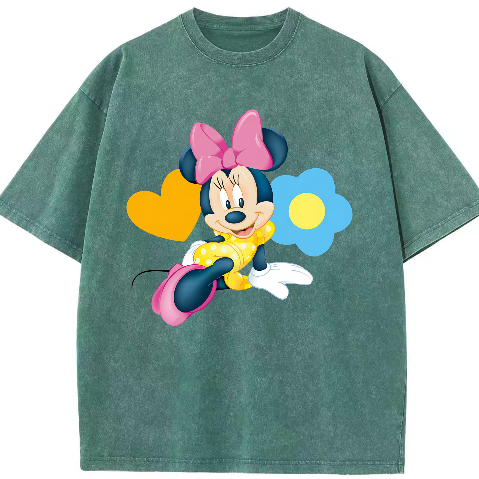 （画像用） ミッキーマウス Mickey Mouse 綿100% ヴィンテージ風 半袖Tシャツ（フロントプリント）
